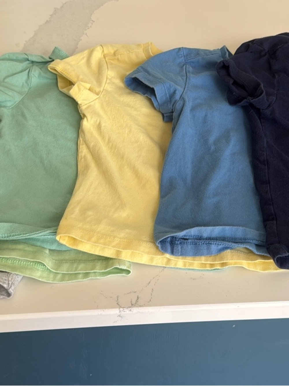 The Honest Company Short Sleeve Tees in Mint, Yellow, Blue, Navy